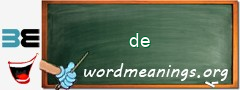 WordMeaning blackboard for de